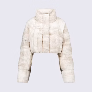 Doudoune puffer courte imprimée Albane